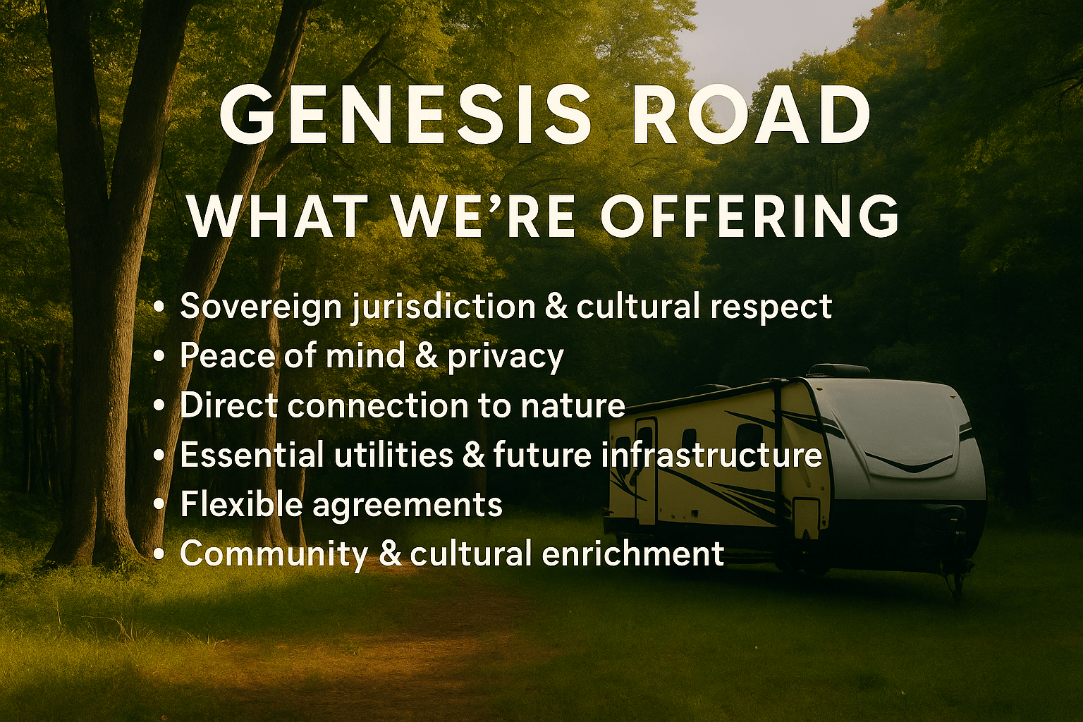 🛖 What We’re Offering